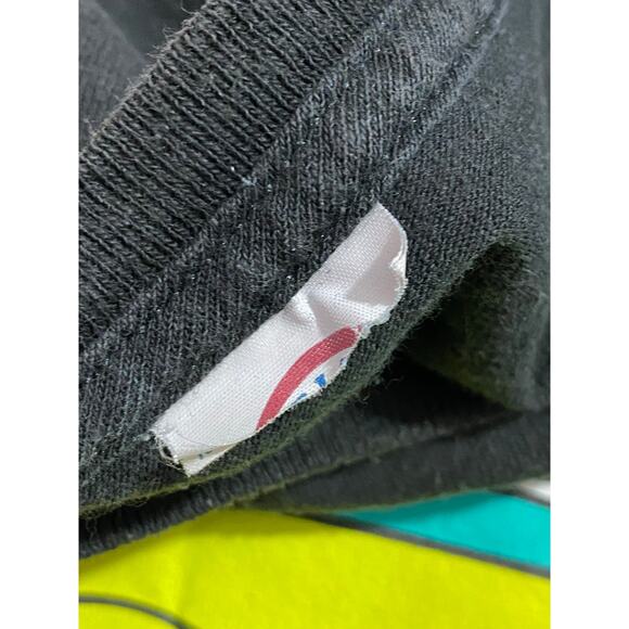 Vintage 90s Mens Medium Faded Spell Out Scooby Doo Cartoon T-Shirt Black Cotton - Picture 5 of 10